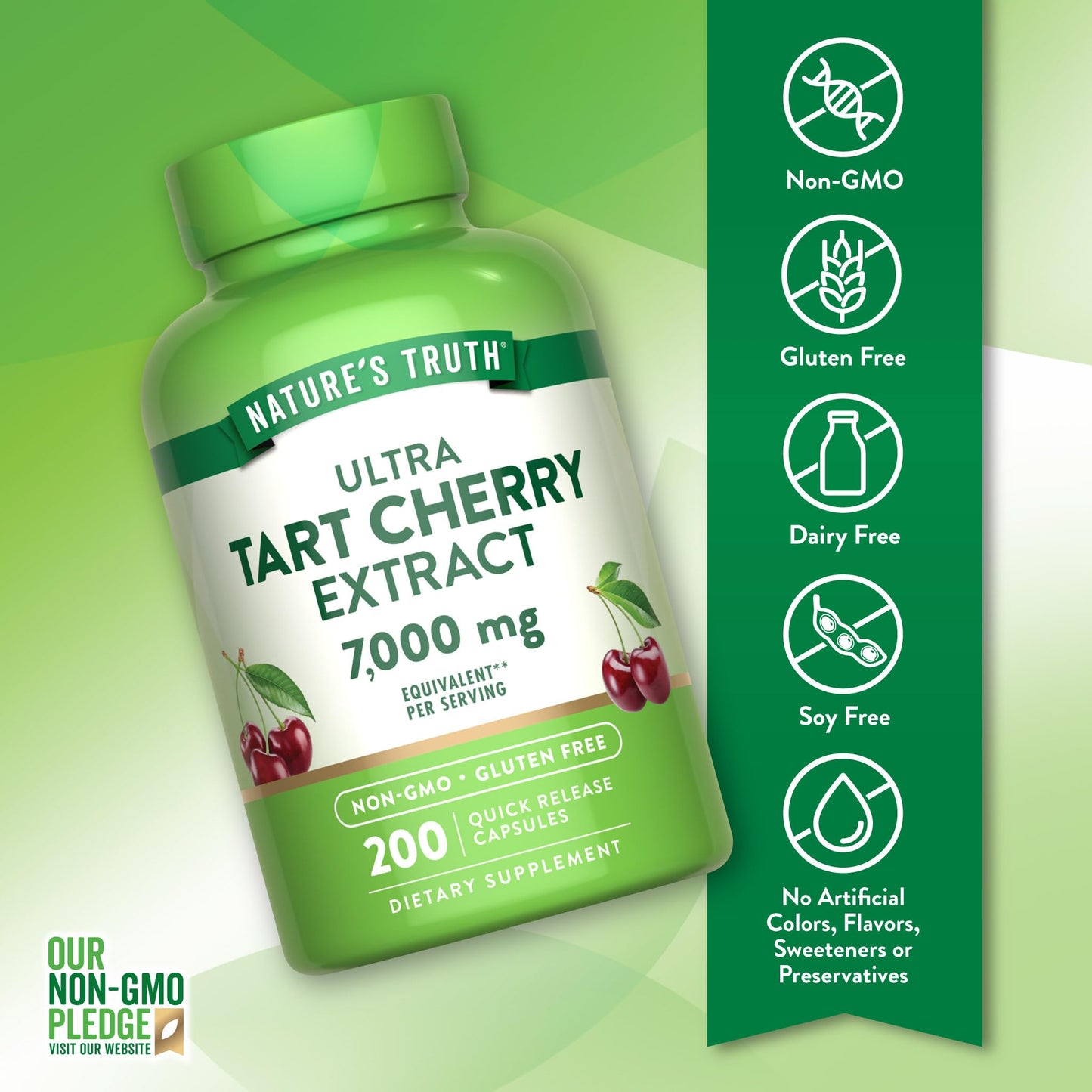 Nature's Truth Tart Cherry Extract Capsules 200 Count