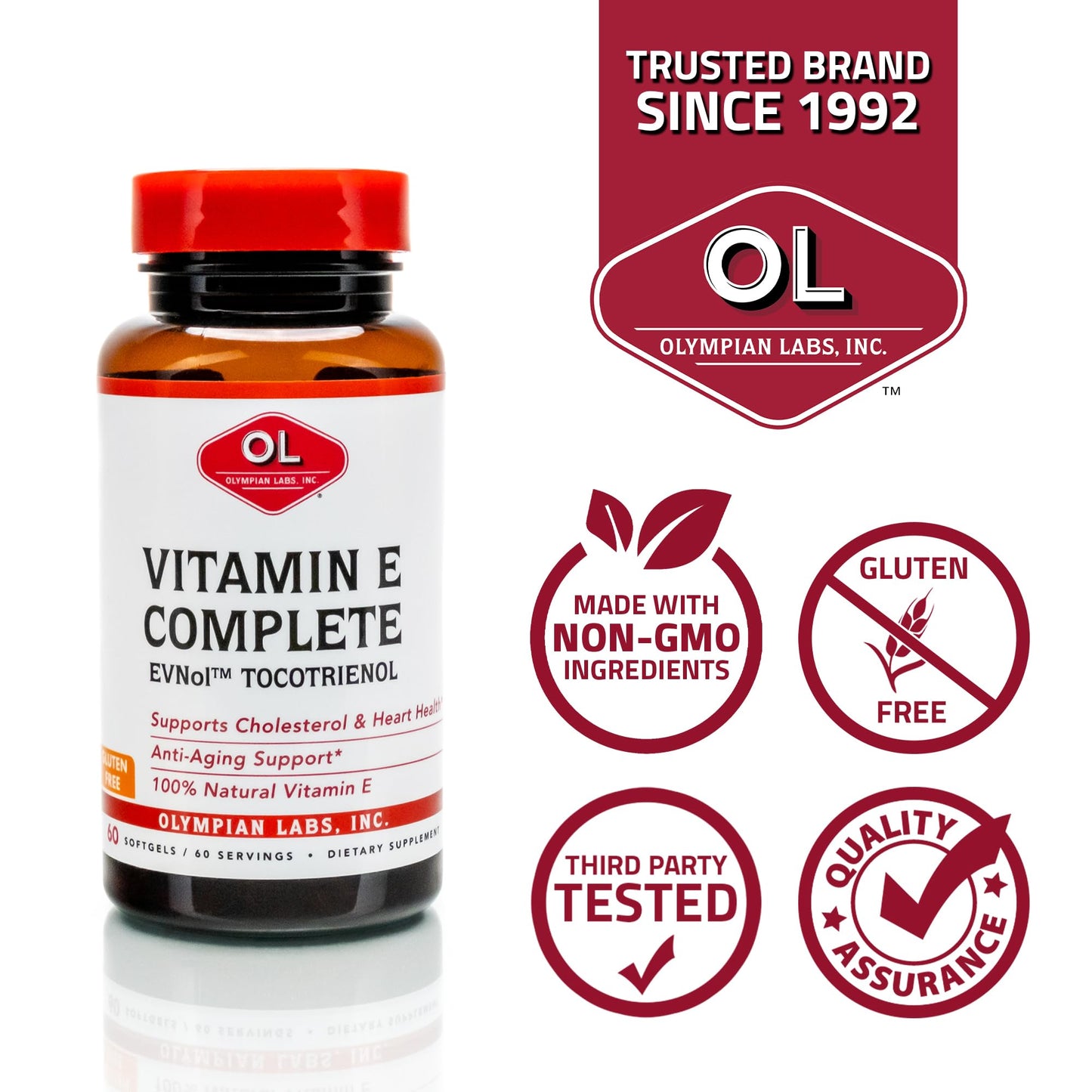 Olympian Labs Vitamin E Complete Tocomin Softgels 60