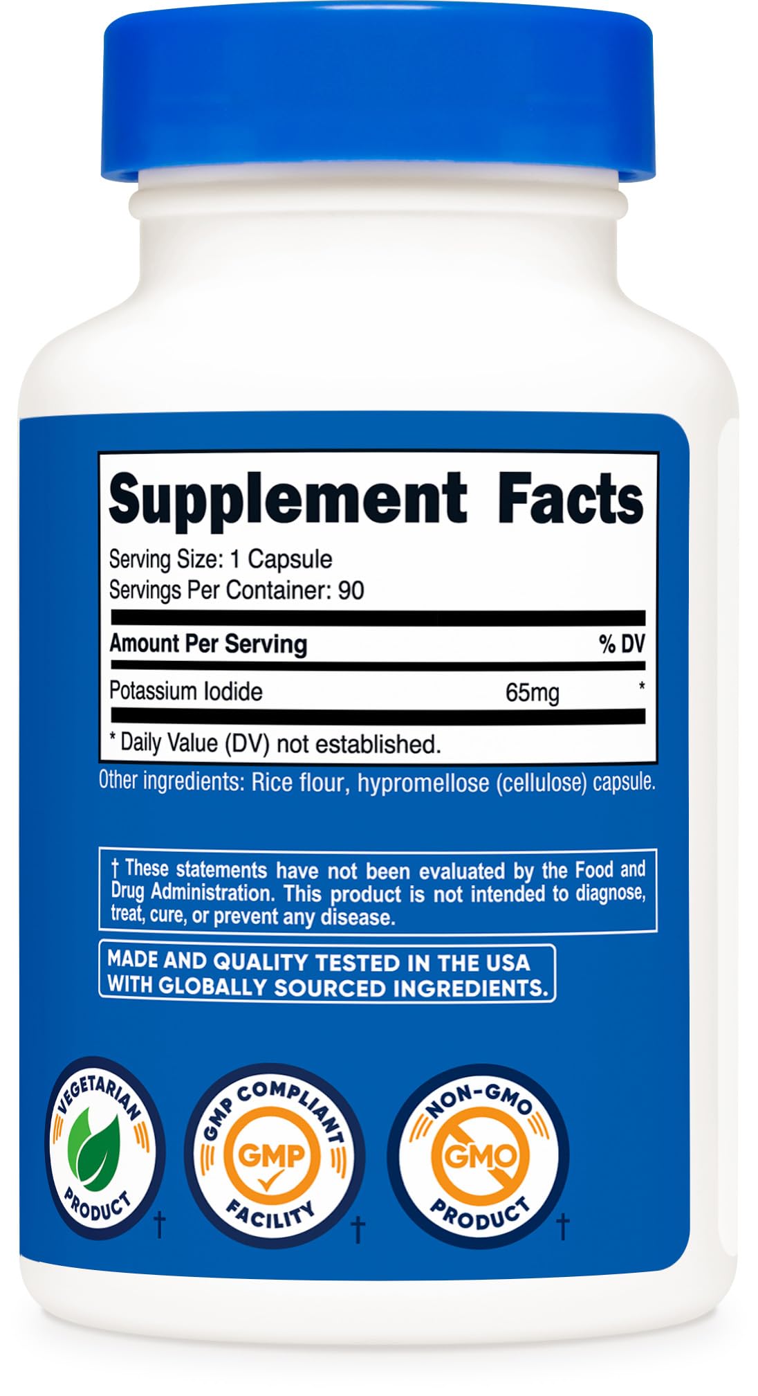 Nutricost Potassium Iodide Capsule, 90 Count
