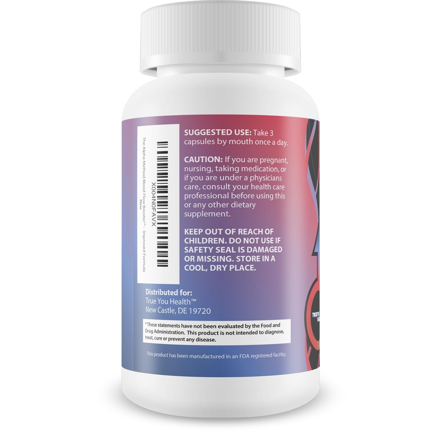 True You Health The Alpha Method Blood Flow Booster Capsule 90 Count