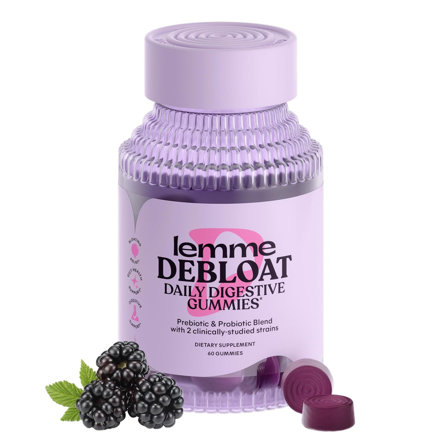 Lemme Debloat Digestive & Gut Health Gummies - 60 Count