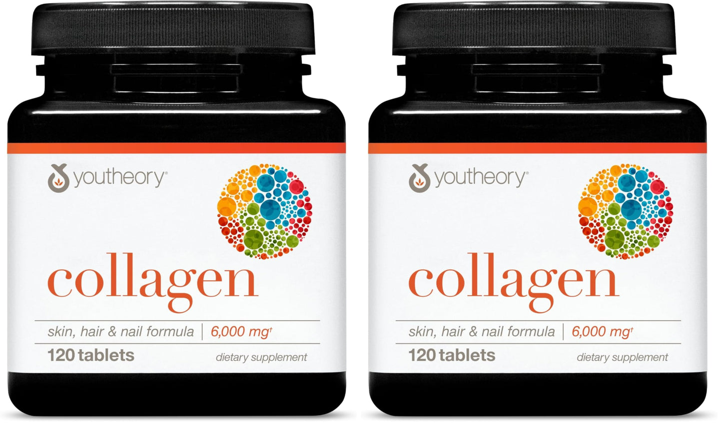 Youtheory Advanced Collagen 6,000 mg with Vitamin C for Hair, Skin & Nails, 240 Tablets