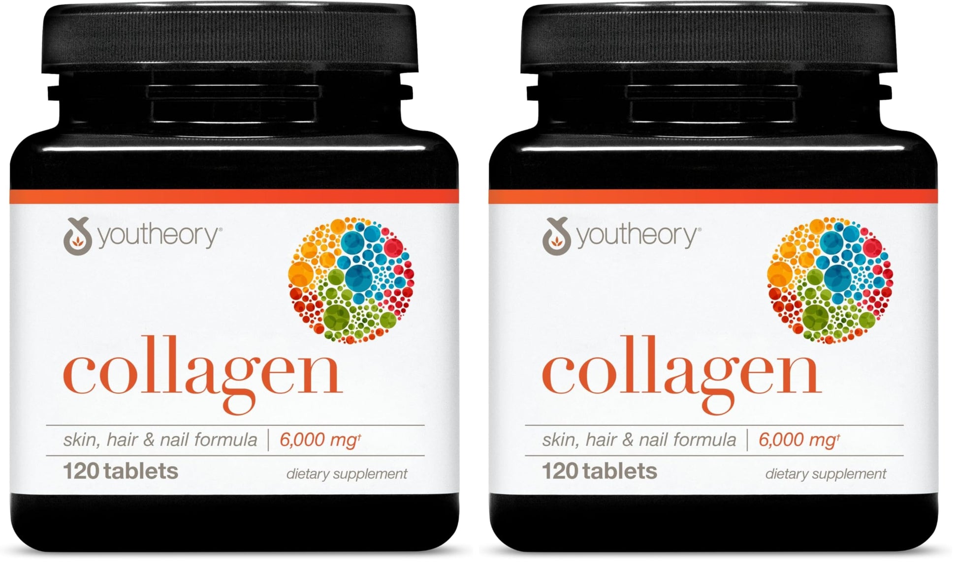 Youtheory Advanced Collagen 6,000 mg with Vitamin C for Hair, Skin & Nails, 240 Tablets