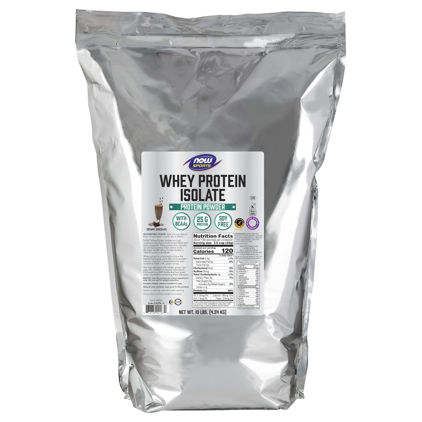 NOW Foods Whey Protein Isolate Powder 160 Servings