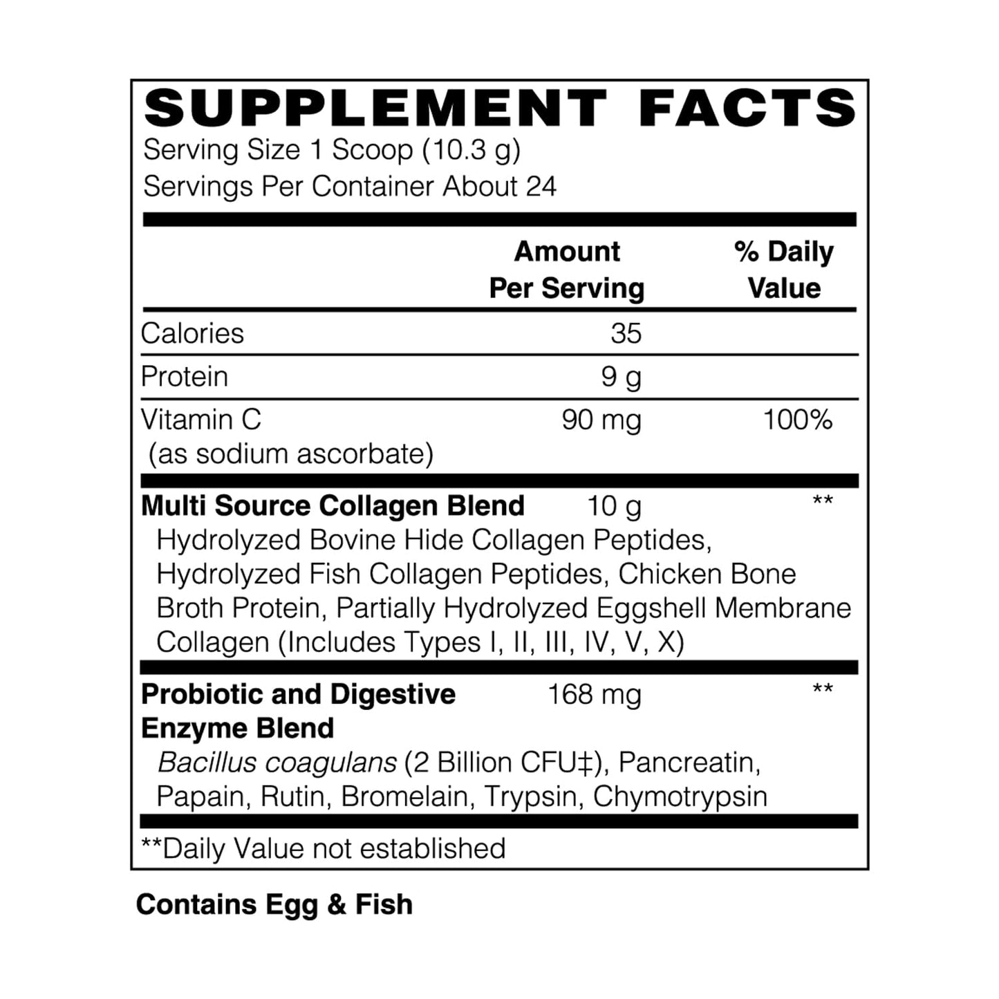Holly Hill Health Foods Multi-Source Collagen Peptides Powder, 8.68 Ounces