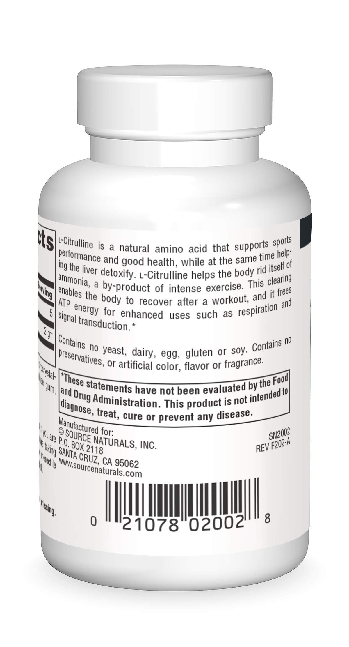 Source Naturals L-Citrulline 1,000 mg Tablet, 30 Tablets