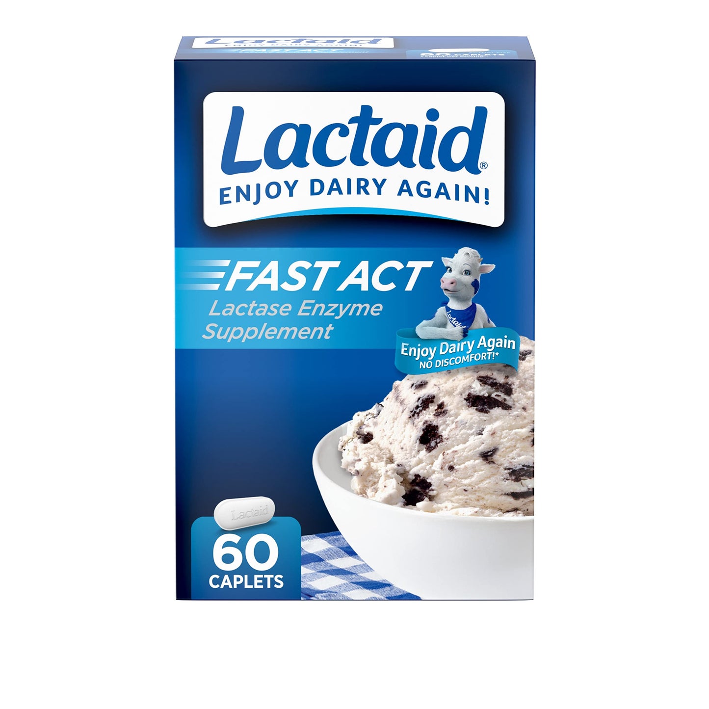 Lactaid Fast Act Lactose Intolerance Relief Caplets, 120 Count
