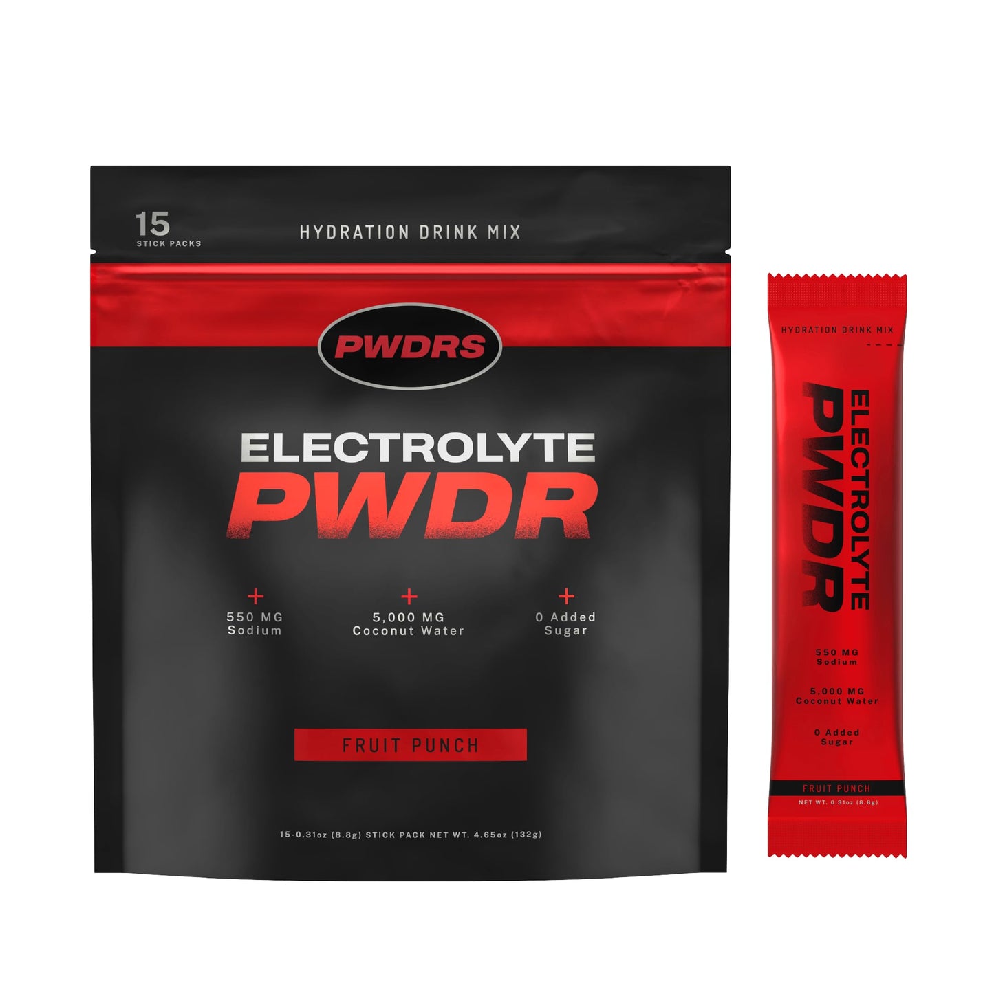 PWDRS Electrolytes Powder, 15-Count, 0.33 oz