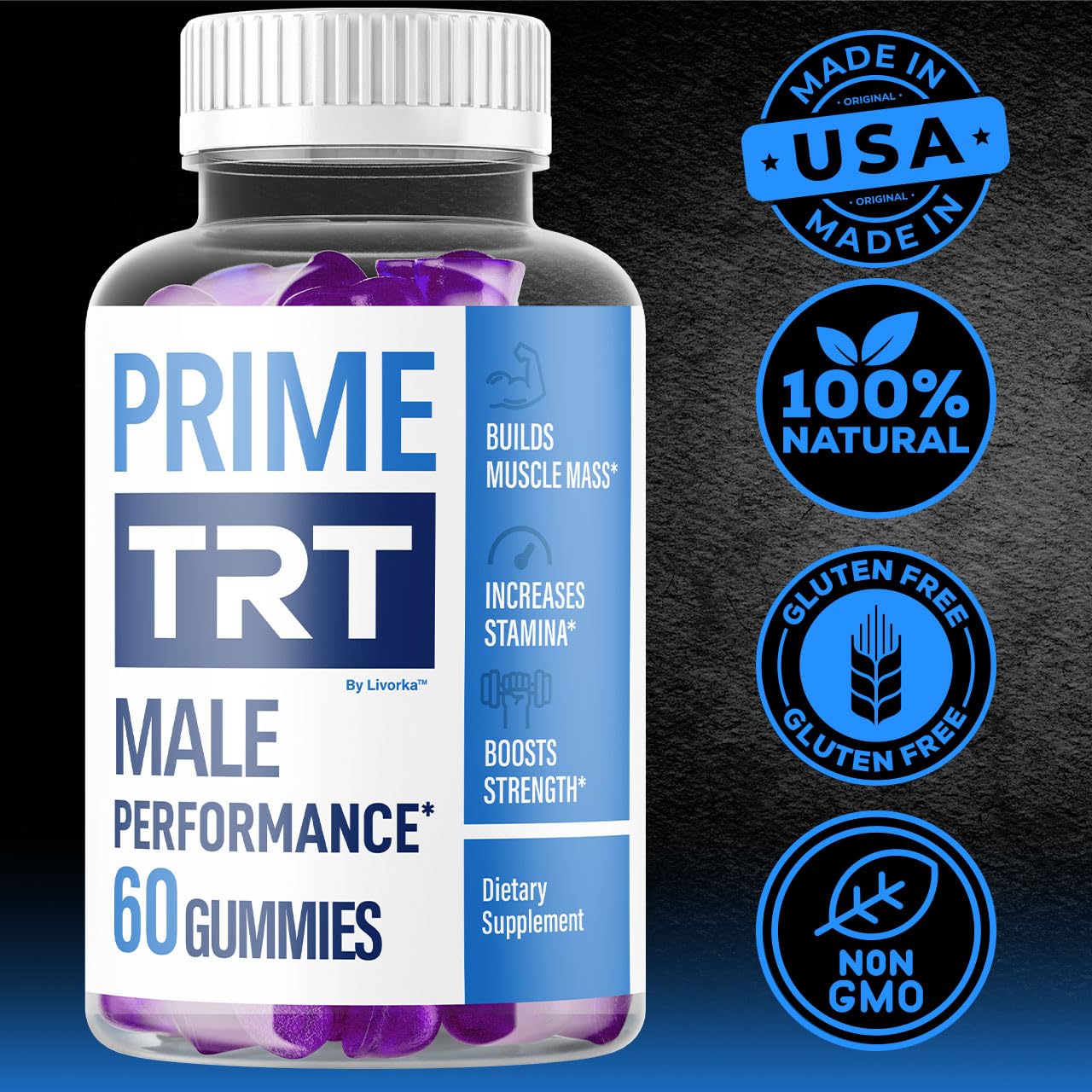 LIVORKA Prime TRT Gummies 300 Gummies