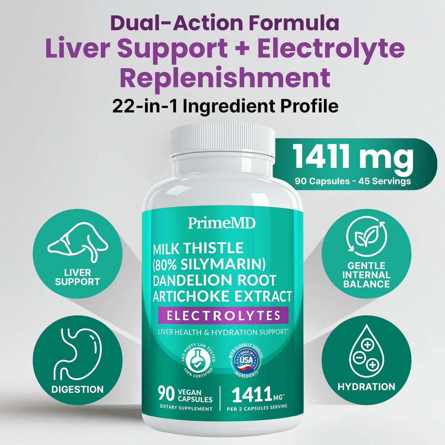 PrimeMD 22-in-1 Liver Support 180 Capsules