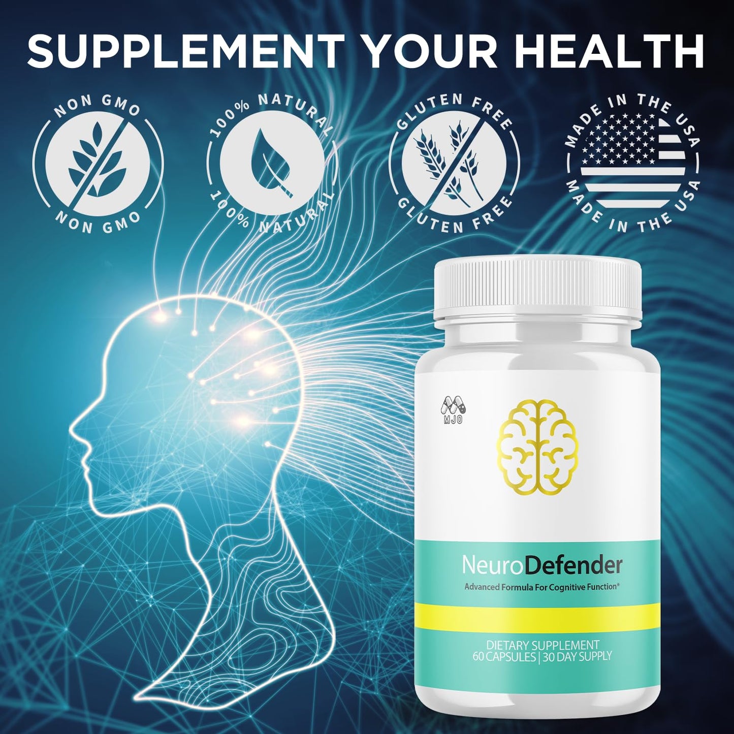 MJO NeuroDefender Capsules, 120 Capsules