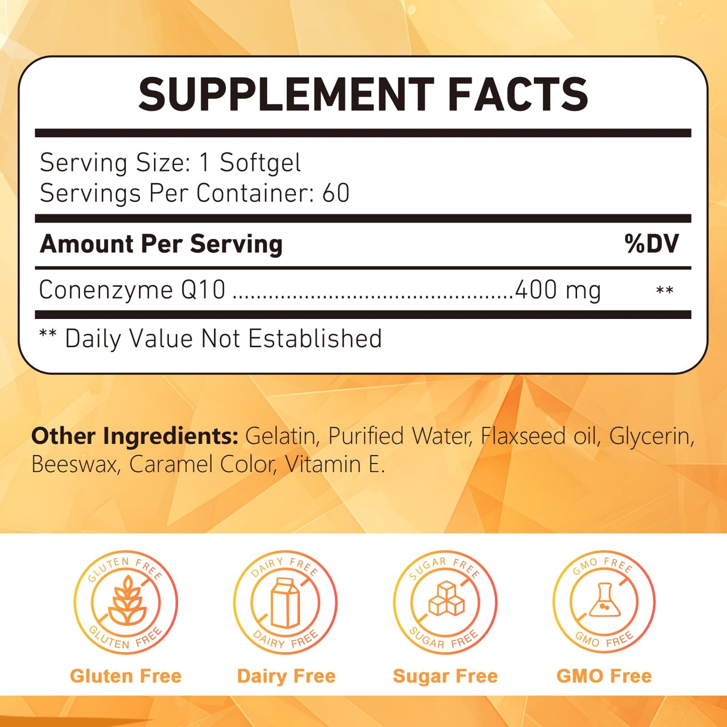KFG CoQ10 400mg Softgel 60 Count