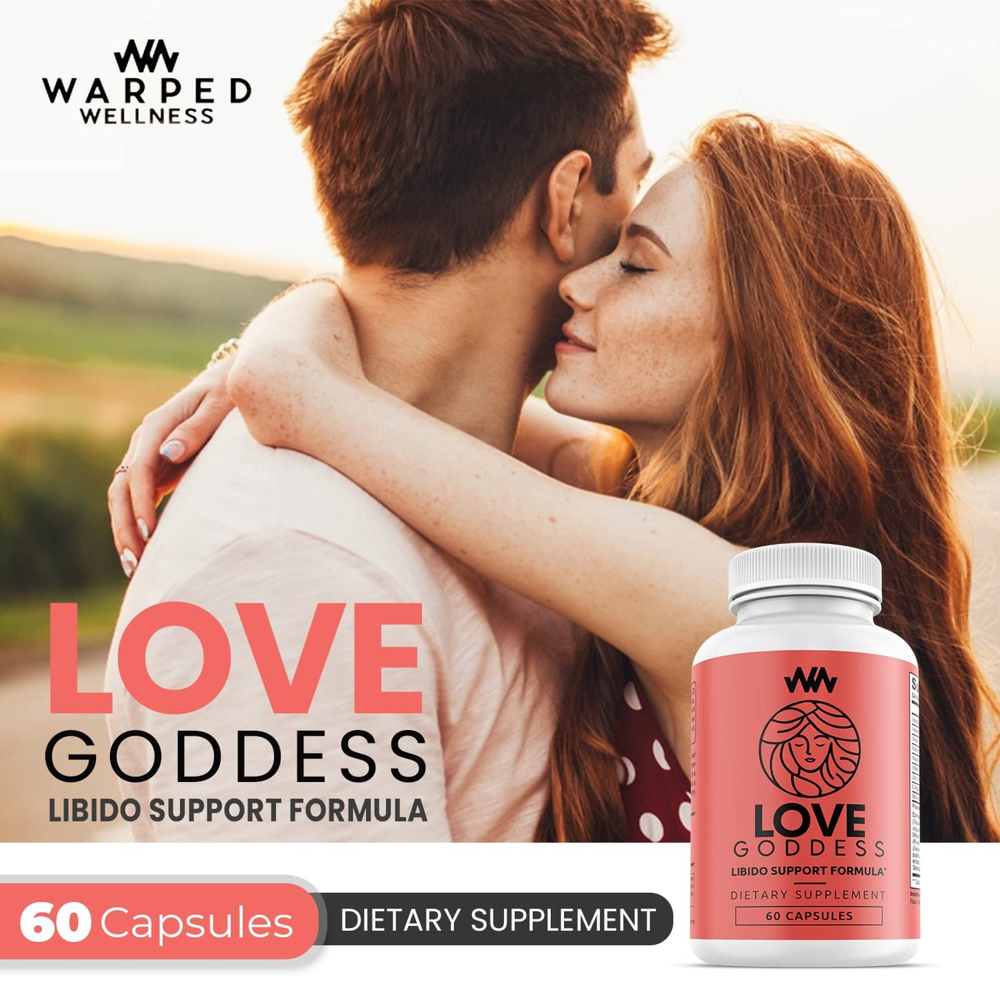 Warped Wellness Love Goddess Miura Puama for Female Specific Arousal Capsules 60 Count