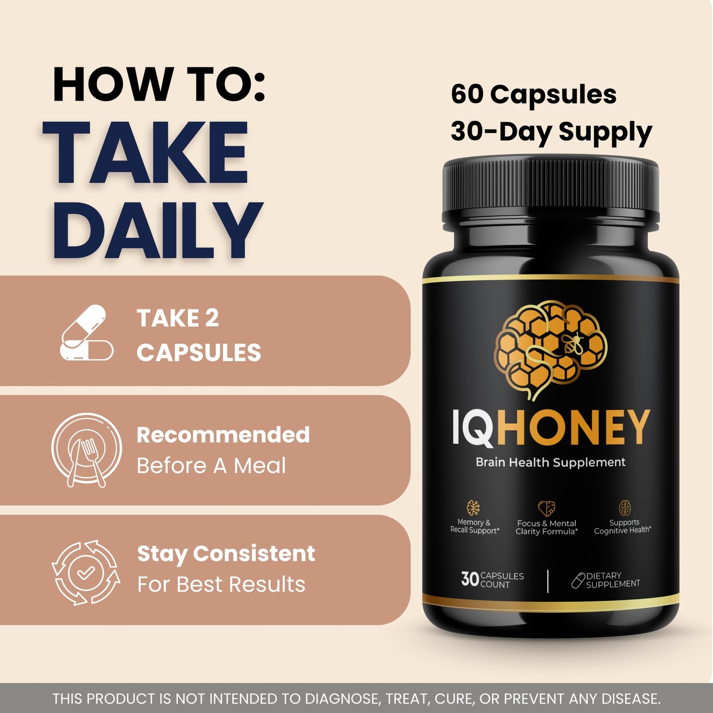 Lula IQ Honey Capsules, 60 Capsules