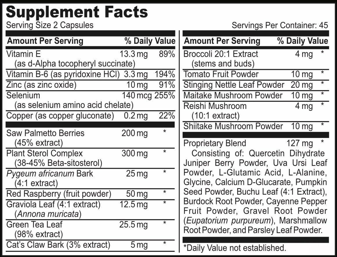 Targeted Science Prostate Health Supplement for Men – Urinary & Bladder Support Capsule, 90 Count
