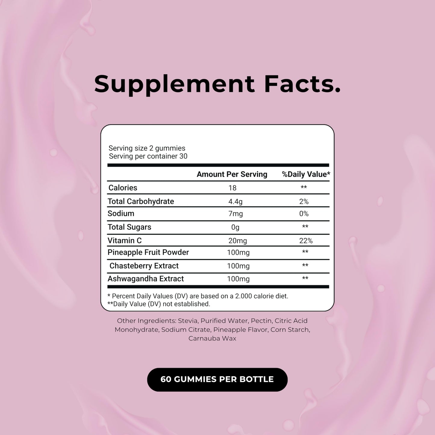 Up&Down Supplements Feminine Balance Gummies 60 Count