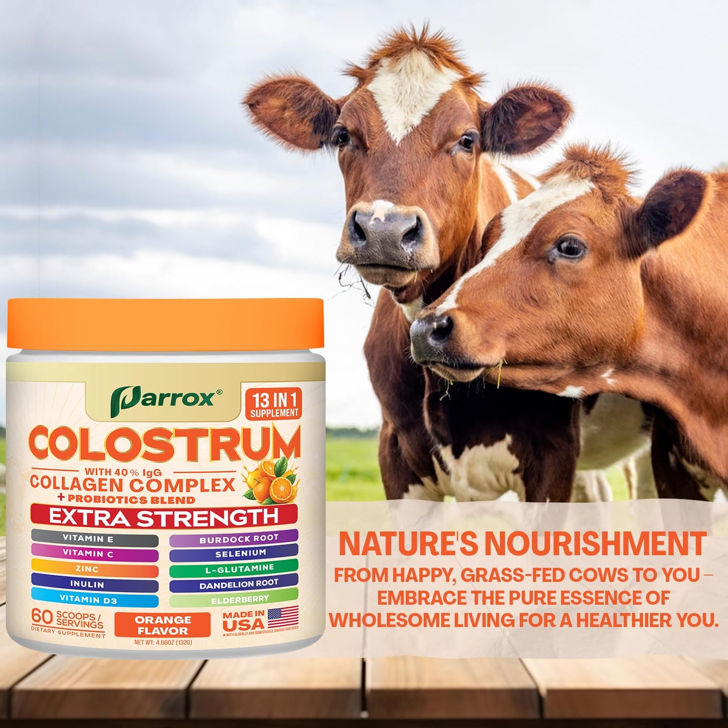 Parrox Colostrum Powder, 60 Servings