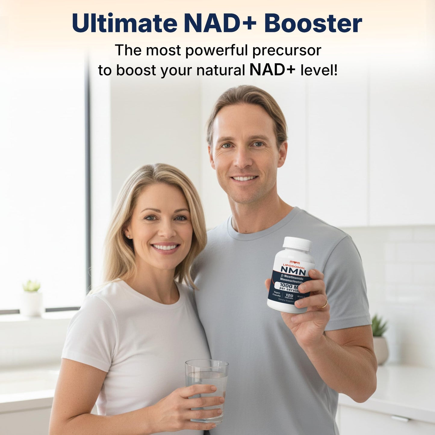 MOM NUTRIX NMN Supplement 1000 mg Nicotinamide Mononucleotide - NAD Precursor for Energy & Longevity, Mitochondrial Support - 120 Capsules