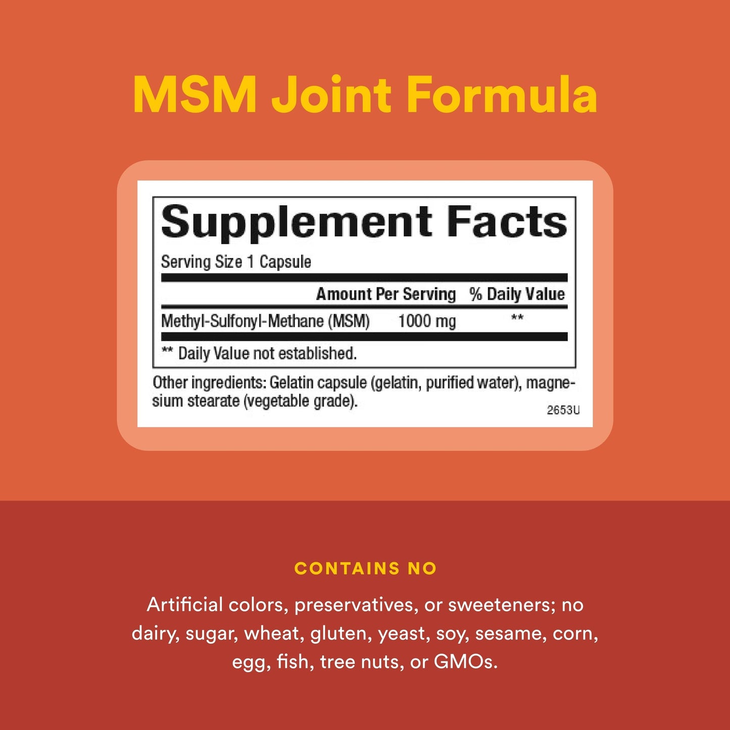 Natural Factors MSM Capsule, 180 Count