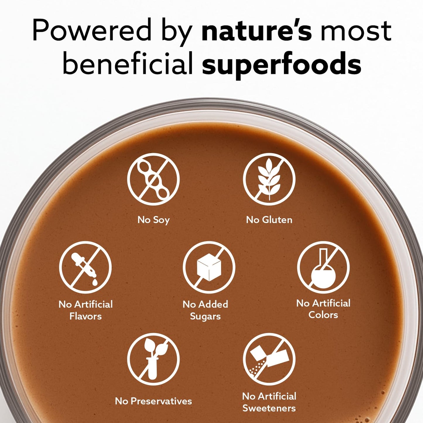 INVIGOR8 Superfood Grass Fed Whey Protein Isolate Shake Chocolate Brownie Gluten-Free and Non GMO Meal Replacement with Probiotics and Omega 3 Powder, 22.75 oz