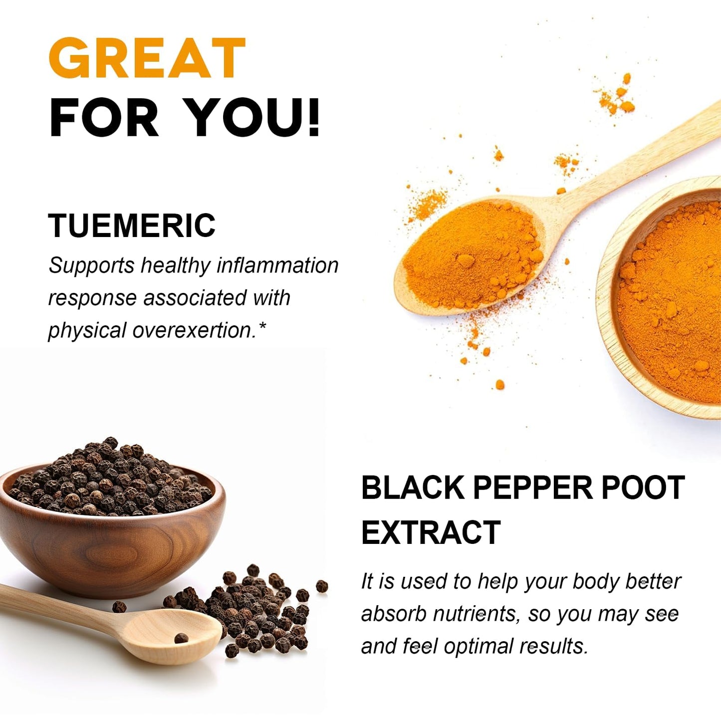 Kavguine Turmeric Curcumin Supplement with Black Pepper Capsule, 60 Veggie Capsules