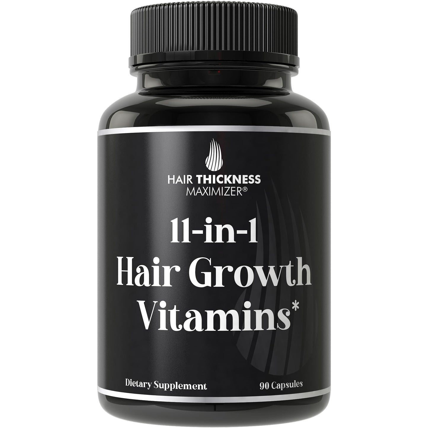 Hair Thickness Maximizer 11-in-1 Vegan Hair Growth Vitamins for Thinning & Brittle Hair Capsule 90 Count