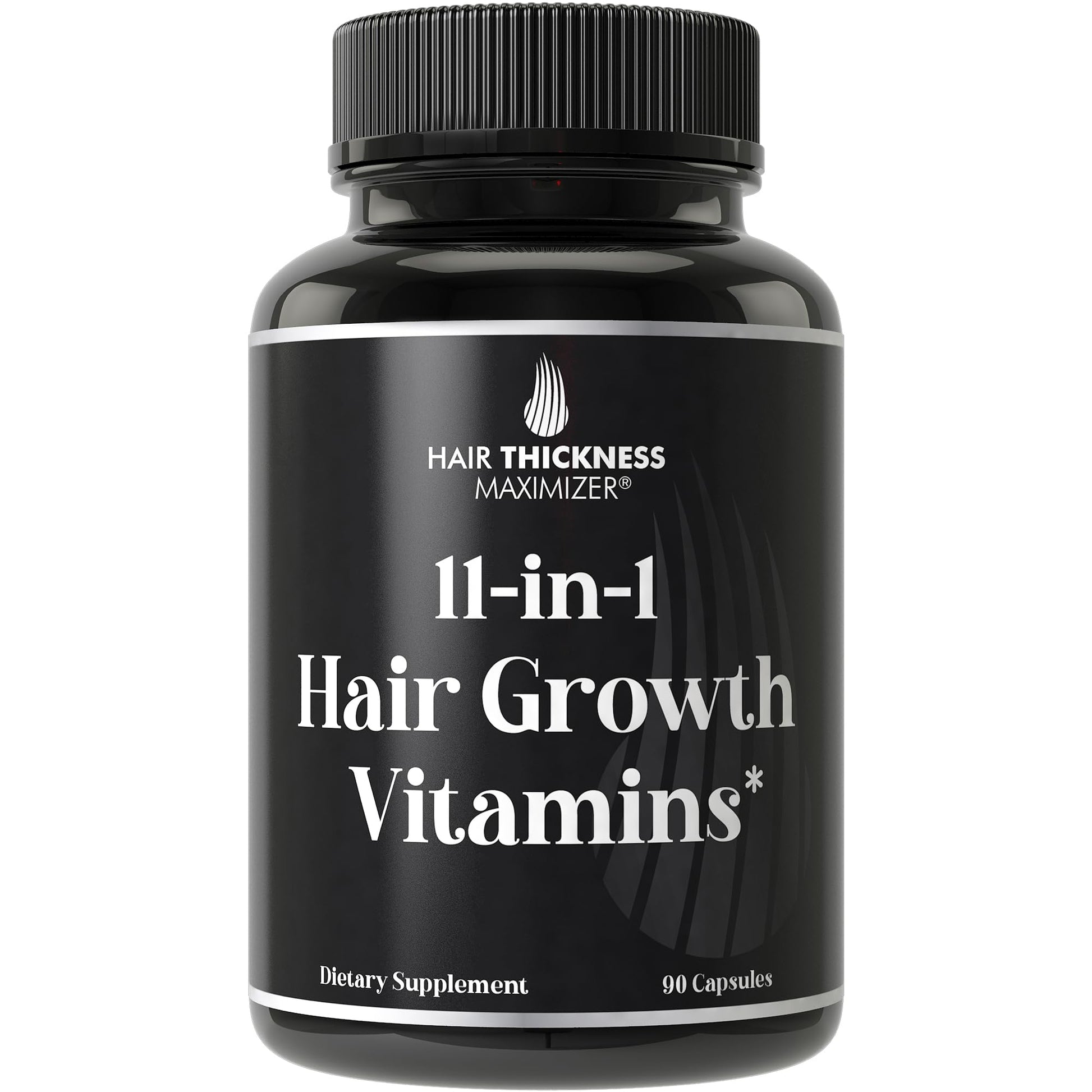 Hair Thickness Maximizer 11-in-1 Vegan Hair Growth Vitamins for Thinning & Brittle Hair Capsule 90 Count
