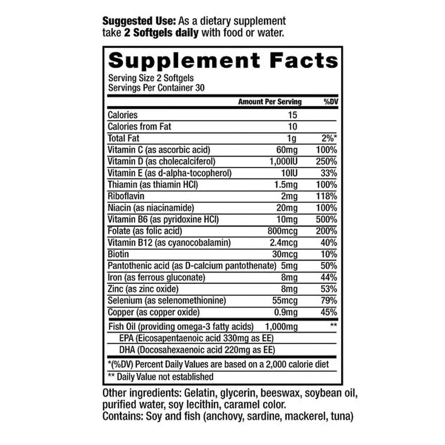 Nephroceuticals ProRenal+D with Omega-3 Fish Oil Kidney Multivitamin Softgels, 60 Softgels