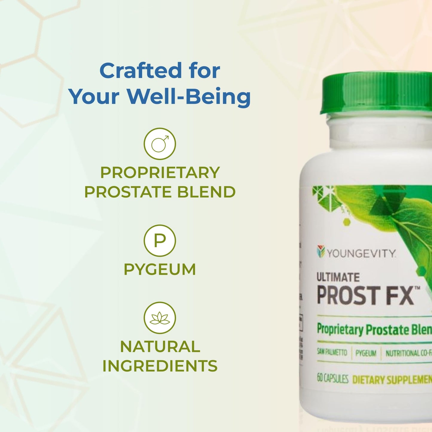 Youngevity Ultimate Prost Fx Saw Palmetto + 9 Herb Blend for Men's Prostate Health Capsules 120 Count