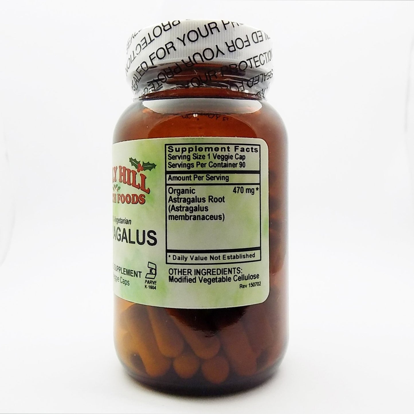 Holly Hill Health Foods 100% Vegetarian Astragalus Capsules 90 Count