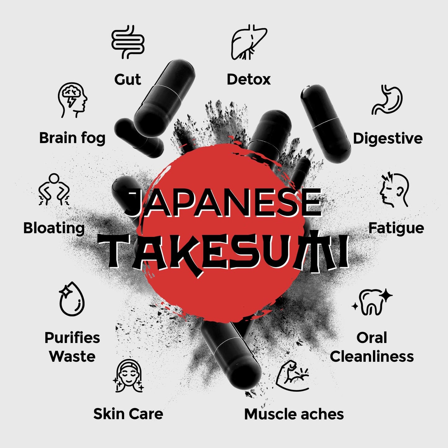 Orinthalixium Takesumi Bamboo Charcoal 2000mg Activated Charcoal from Bamboo for Max Absorption, Detox & Gut, 240 Capsules