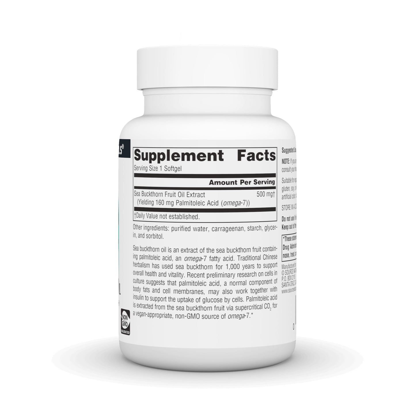 Source Naturals Omega-7-60 Vegan Softgels 60 Count