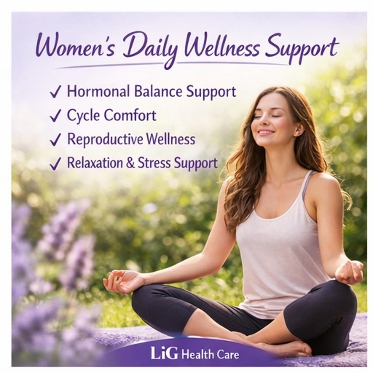 LIG Health Care Ovarian Health Natural Herbal Supplement for Women’s Hormone Balance with Honeysuckle Flower, 60 Tablets