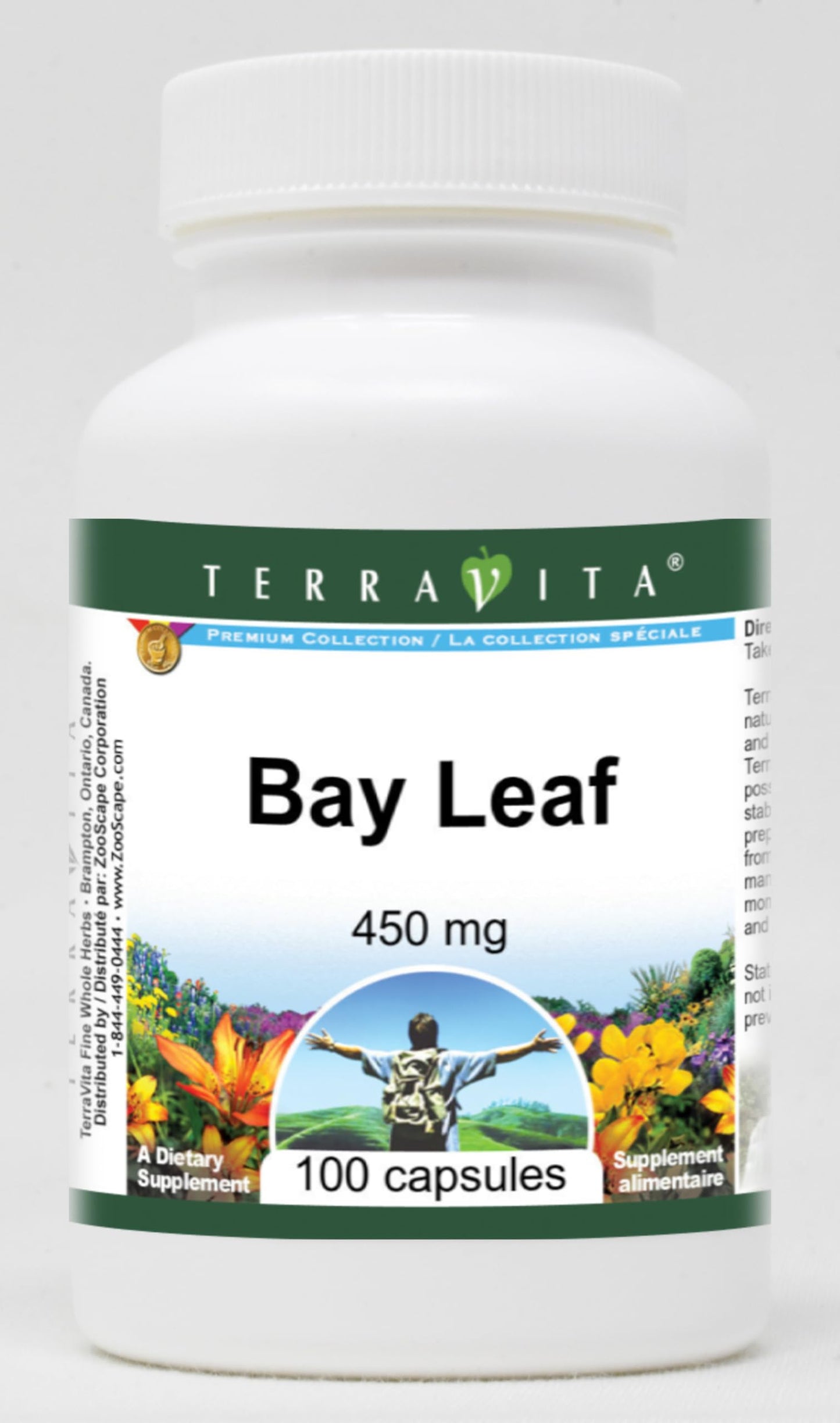 Terravita Bay Leaf 450 mg Capsules, 100 Count