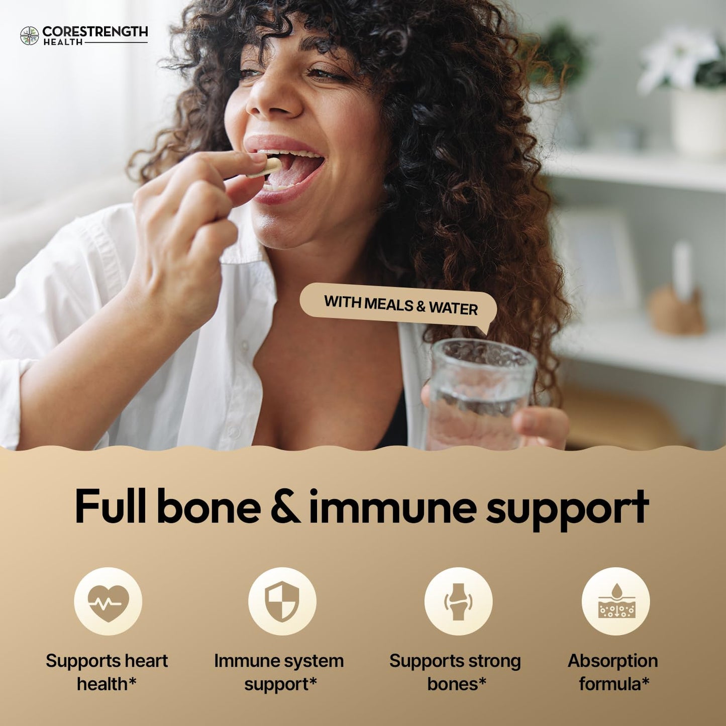 CoreStrength Health LLC Vitamin D3 5000 IU with Vitamin K2 MK7 Capsule, 60 Capsules