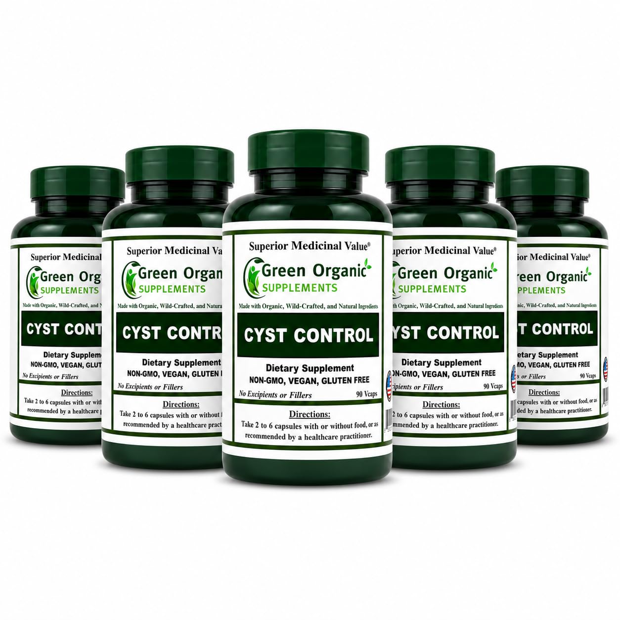 Green Organic Supplements Cyst, Breast Cyst Capsules, 450 Count