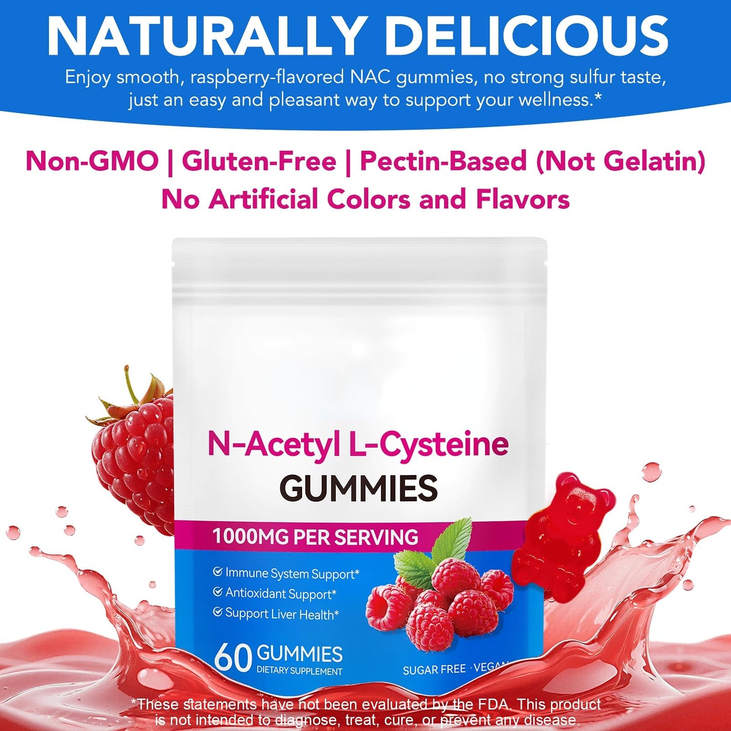 DCTTVHVD N-Acetyl-Cysteine Gummies 60-count