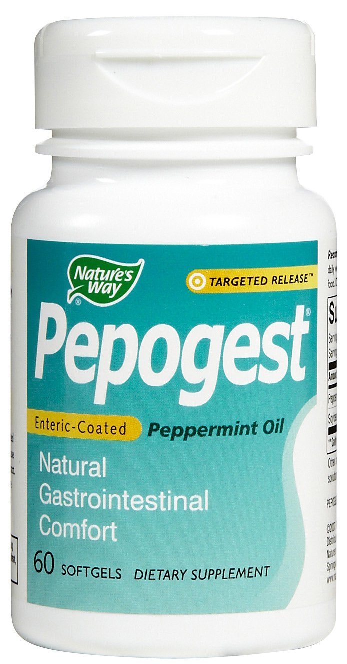 Nature's Way Pepogest EC Peppermint Oil Softgels, 60 Count