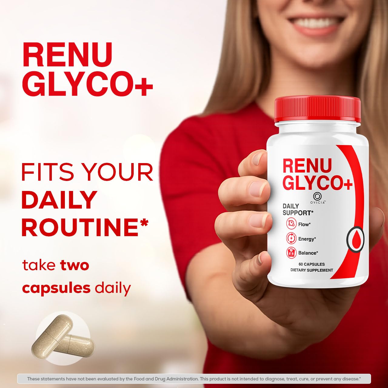 OVICIA Renu Glyco Capsules, 60 Count