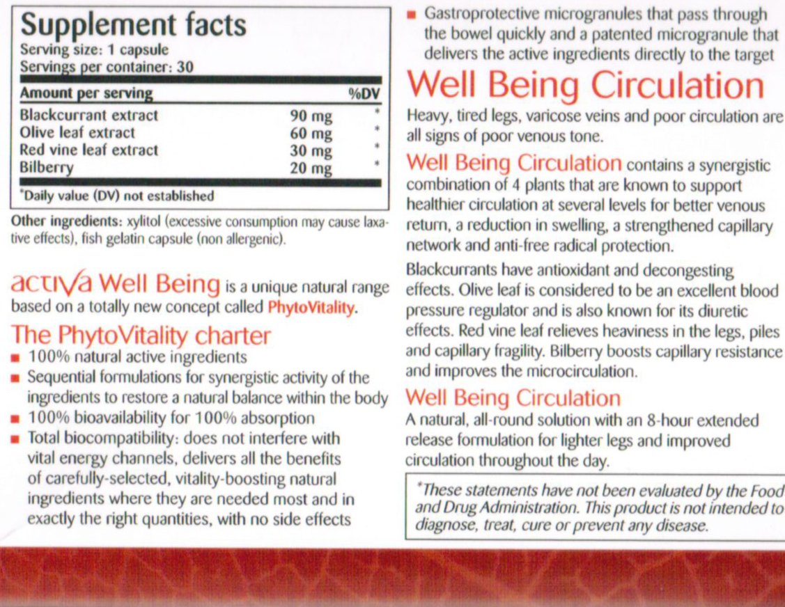 actiVa Labs Activa Well Being Circulation 8 Hour Extended Release Capsule 1