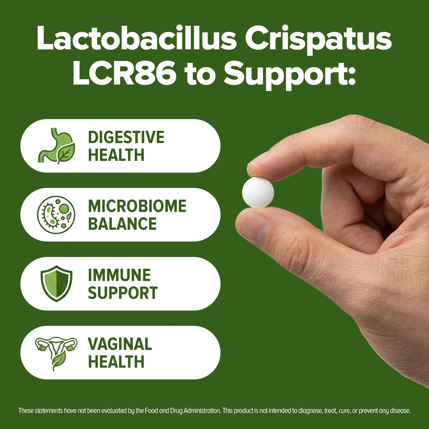 Natural Foundation Lactobacillus Crispatus Probiotic Tablets 240