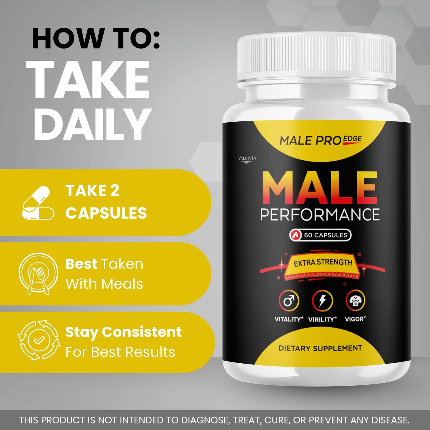 Valdivia Male Pro Edge Capsules 60 Count