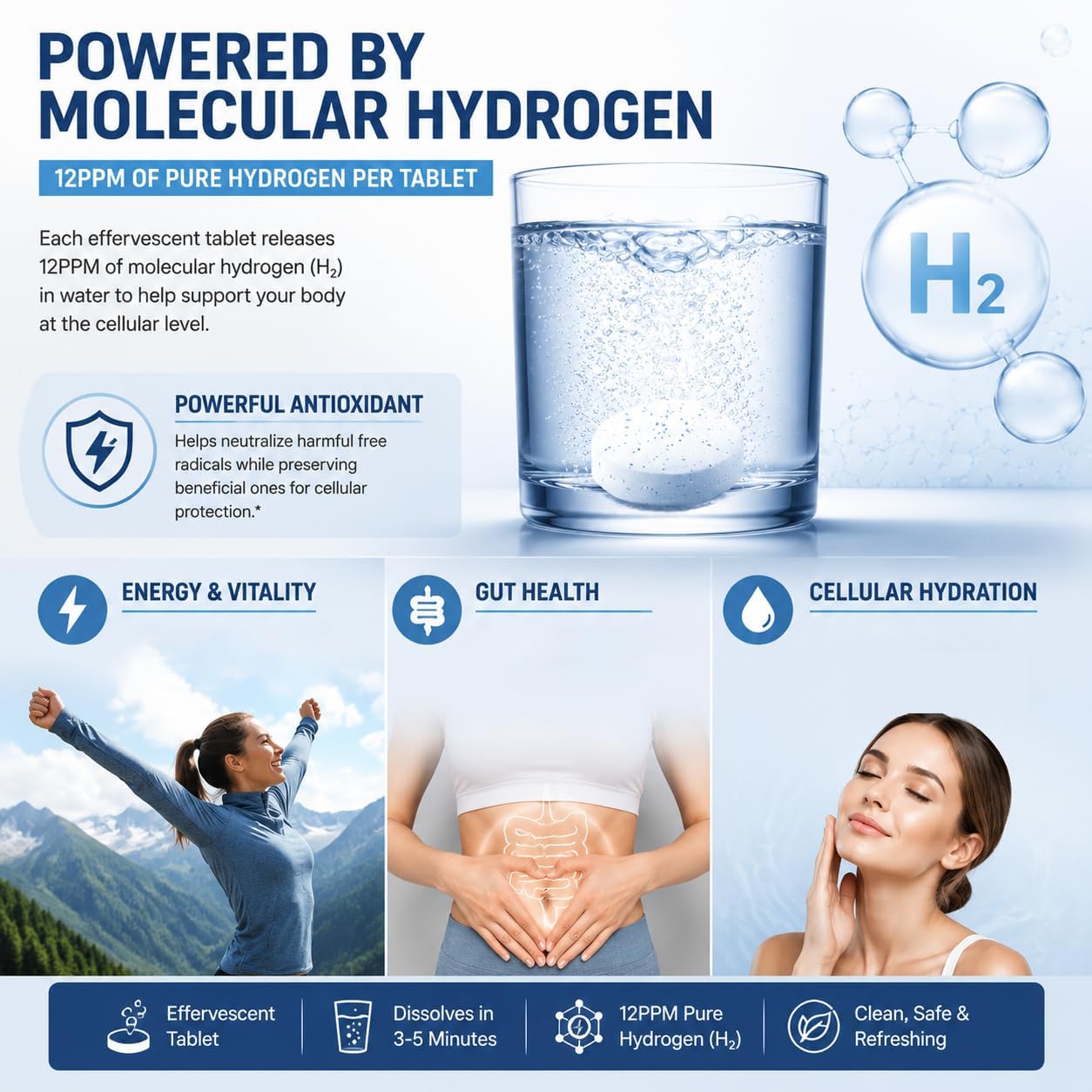 Nichalous Molecular Hydrogen Water Tablets 60 Tablets