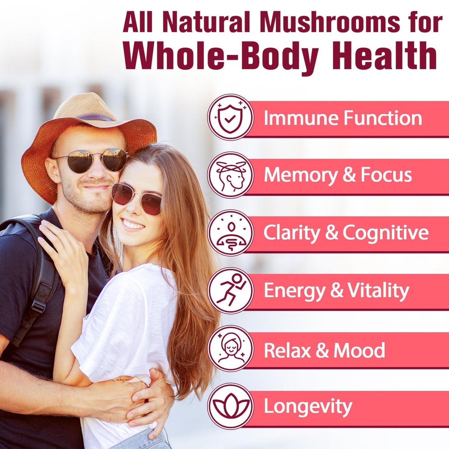 Dmeisy Sublingual Mushroom Complex 18-in-1 Mushroom Supplement Tablet, 60 Tablets
