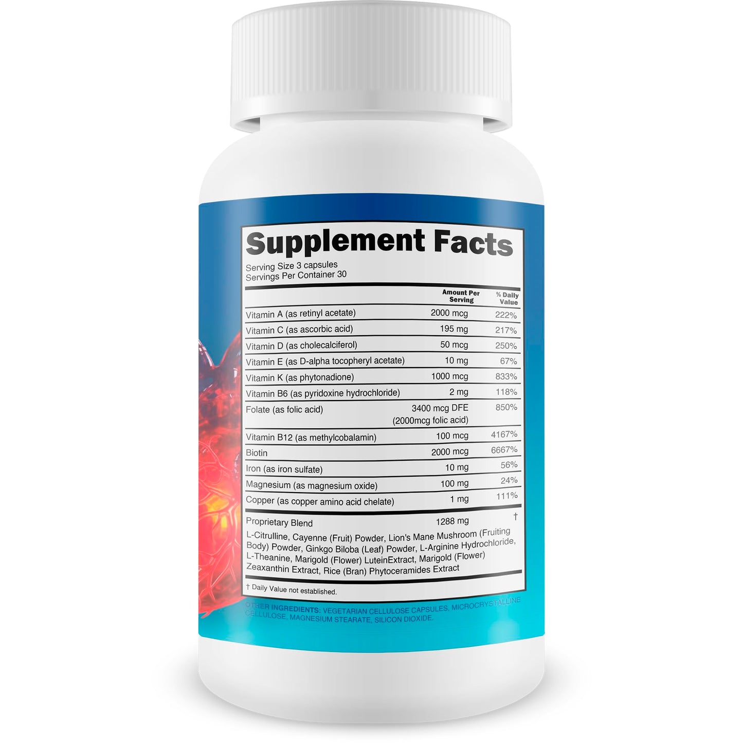 New Vibrations Nutrition Blood Flow Cardio Slim Tea - Advanced Pressure Support Full Body Detox Cleanse for Women - Increase Blood Flow & Circulation to Reduce Pressure & Increase Lymph Detoxification Flow - Gut Detox Capsule, 90 Count