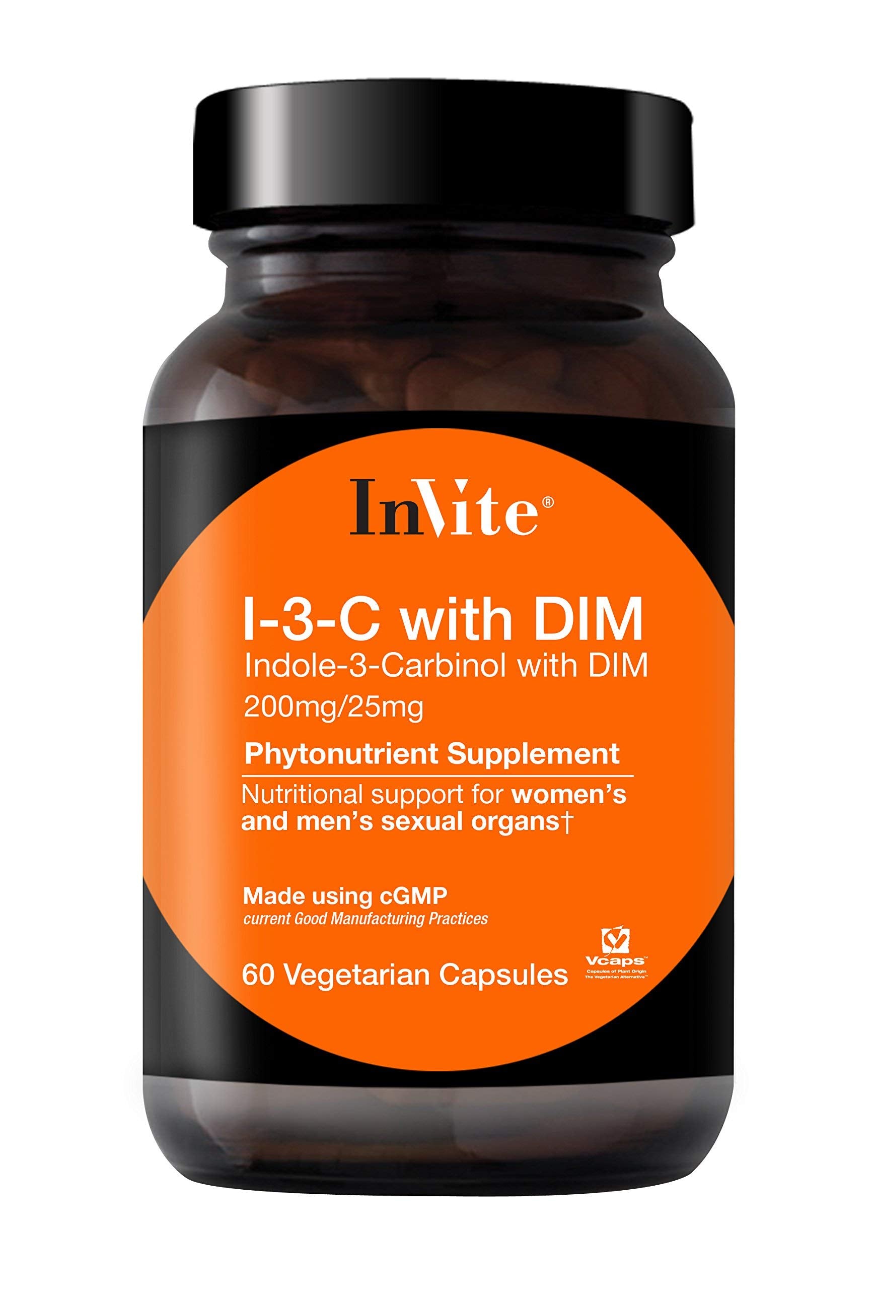 Invite Health Indole 3 Carbinol 200mg with DIM (I-3-C) Capsule, 60 Count