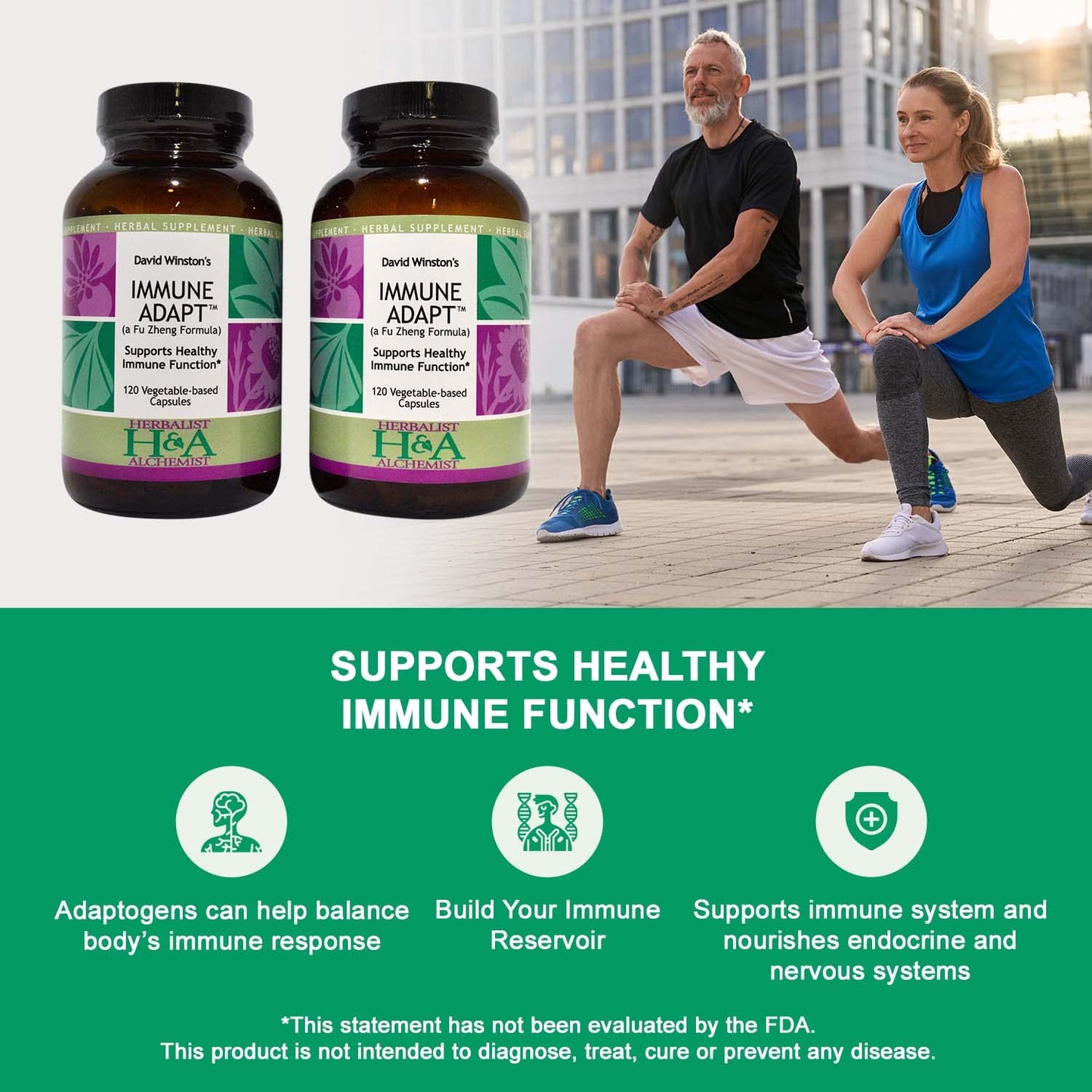 Herbalist & Alchemist David Winston's Immune Adapt Fu Zheng Capsules, 240 Capsules