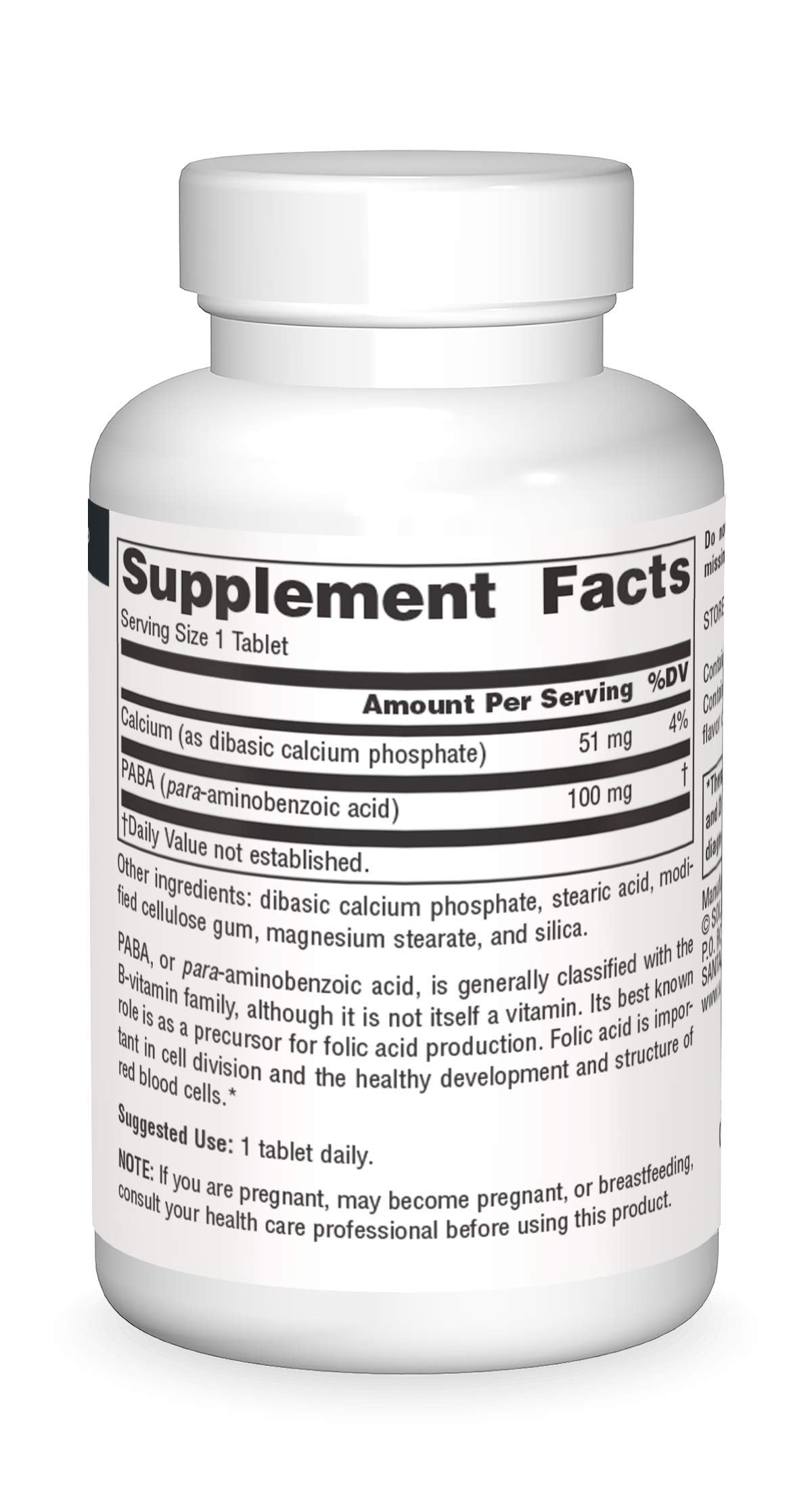 Source Naturals PABA 100 mg Tablet, 100 Count