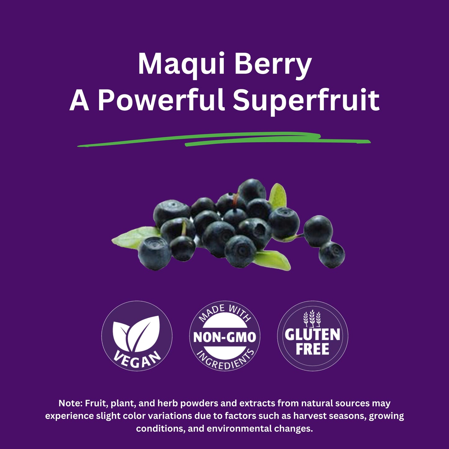Paradise Herbs Organic Maqui Berry Extract Capsule, 400 mg, 60 Capsules