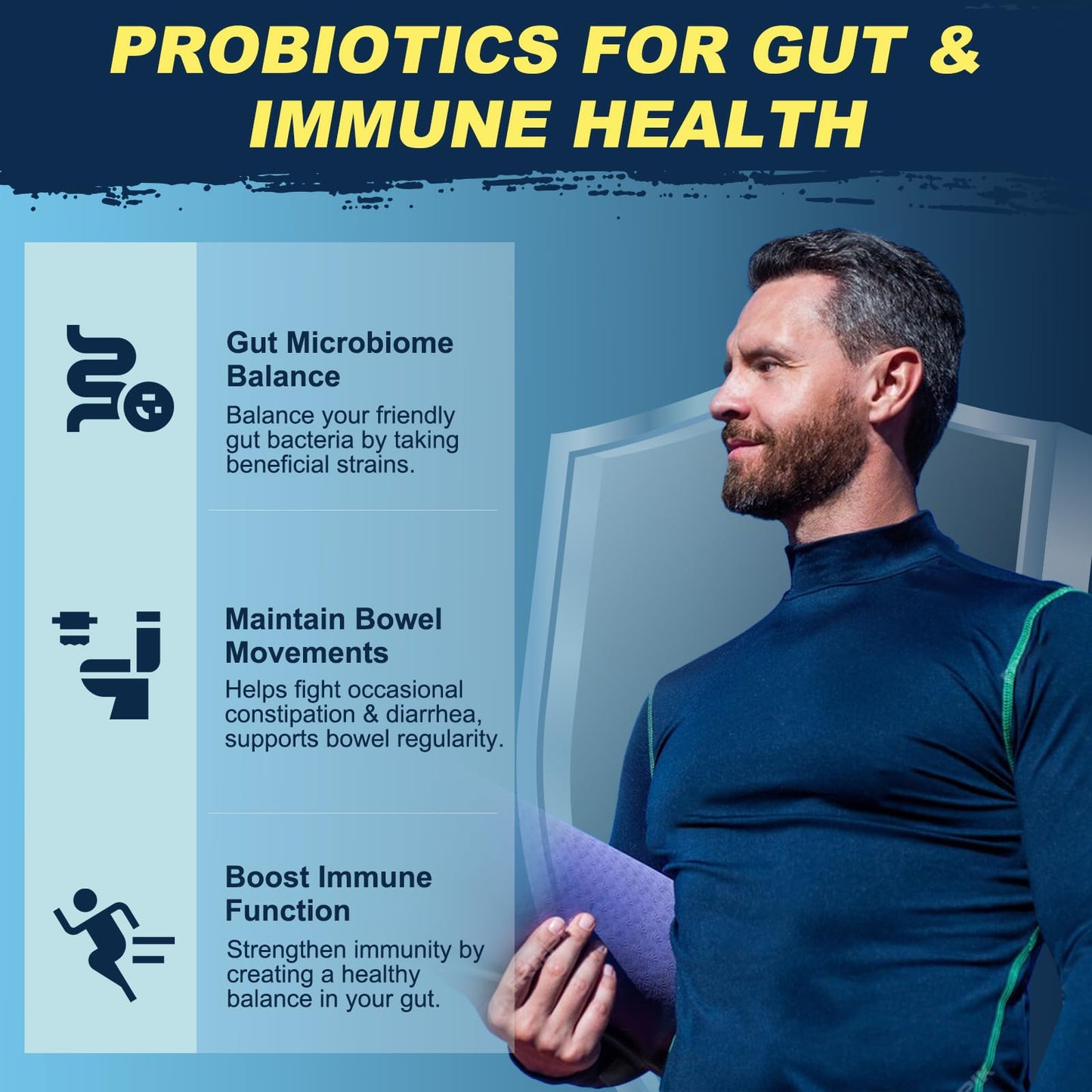 DRFOSTER Probiotics for Men Digestive Health Capsules, 180 Count